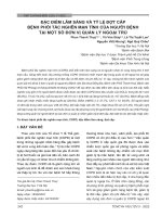 Đặc điểm lâm sàng và tỷ lệ đợt cấp bệnh phổi tắc nghẽn mạn tính của người bệnh tại một số đơn vị quản lý ngoại trú