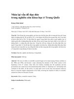 Nhìn lại vấn đề đạo đức trong nghiên cứu khoa học ở Trung Quốc