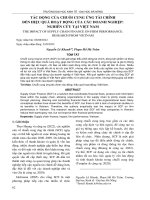 Tác động của chuỗi cung ứng tài chính đến hiệu quả hoạt động của các doanh nghiệp: Nghiên cứu tại Việt Nam