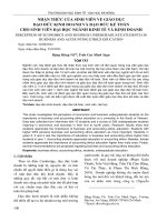 Nhận thức của sinh viên về giáo dục đạo đức kinh doanh và đạo đức kế toán cho sinh viên đại học ngành kinh tế và kinh doanh