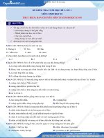 ĐỀ ÔN TẬP HK1 MÔN SINH LỚP 10