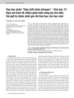 Dạy học phần “Hợp chất chứa nitrogen” - Hóa học 12 theo mô hình 5E nhằm phát triển năng lực tìm hiểu thế giới tự nhiên dưới góc độ Hóa học cho học sinh