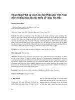 Hoạt động Phật sự của Giáo hội Phật giáo Việt Nam đối với đồng bào dân tộc thiểu số vùng Tây Bắc