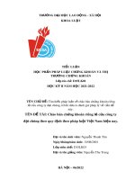 Tiểu luận Pháp luật chứng khoán và thị trường chứng khoán: Chào bán chứng khoán riêng lẻ của công ty đại chúng theo quy định theo pháp luật Việt Nam hiện nay