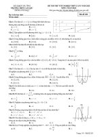 Đề thi thử THPT QG môn Toán năm 2023 (Lần 1) - Sở GD&ĐT Hà Tĩnh (Mã đề 201)