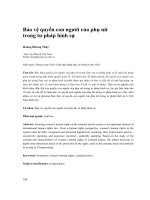 Bảo vệ quyền con người của phụ nữ trong tư pháp hình sự