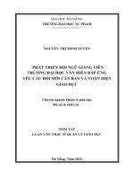 Phát triển đội ngũ giảng viên trường đại học văn hiến đáp ứng yêu cầu đổi mới căn bản và toàn diện giáo dục 1