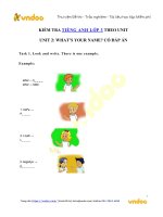 Kiểm tra tiếng anh lớp 3 unit 2 whats your name?   vndoc com