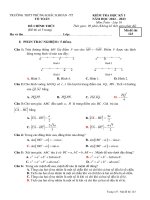 Đề kiểm tra học kì 1 môn Toán lớp 10 năm 2022-2023 có đáp án - Trường THPT Phùng Khắc Khoan (Mã đề 123)