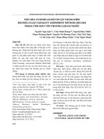 Việt hóa và đánh giá độ tin cậy thang điểm Roussel Uclaf Causality Assessment Method (RUCAM) trong tầm soát tổn thương gan do thuốc