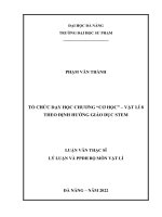 Tổ chức dạy học chương “cơ học” – vật lí 8 theo định hướng giáo dục stem