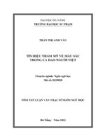 Tín hiệu thẩm mỹ về màu sắc trong ca dao người việt 1