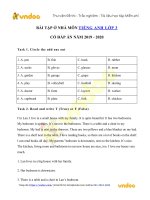 Phiếu bài tập ở nhà tiếng anh lớp 3 trong thời gian nghỉ dịch   ngày 3004   vndoc com
