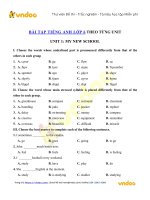 Bài tập unit 1 lớp 6 my new school có đáp án   vndoc com