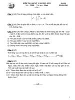 Đề kiểm tra học kì 1 môn Toán lớp 11 năm 2022-2023 có đáp án - Trường THPT Gia Định