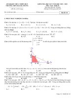 Đề kiểm tra học kì 1 môn Toán lớp 10 năm 2022-2023 - Trường THPT Hai Bà Trưng, TT. Huế (Mã đề 132)