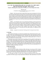 Các yếu tố ảnh hưởng đến sự gắn kết của viên chức đối với trường Đại học Tiền Giang