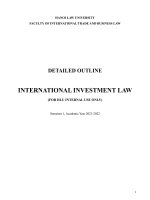 Detailed outlineinternational investment law (for hlu internal use only)
