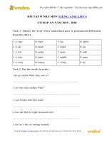 Phiếu bài tập ở nhà tiếng anh lớp 4 trong thời gian nghỉ dịch   ngày 3004   vndoc com