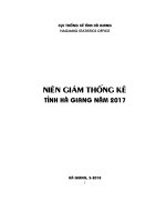 Niên giám Thống kê tỉnh Hà Giang 2017