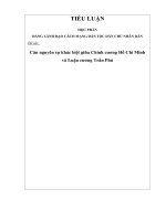 Tiểu luận cao học, căn nguyên sự khác biệt giữa chính cương hồ chí minh và luận cương trần phú