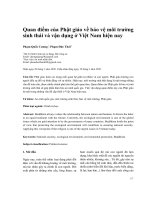Quan điểm của Phật giáo về bảo vệ môi trường sinh thái và vận dụng ở Việt Nam hiện nay