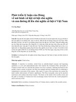 Phát triển lý luận của Đảng về mô hình xã hội xã hội chủ nghĩa và con đường đi lên chủ nghĩa xã hội ở Việt Nam