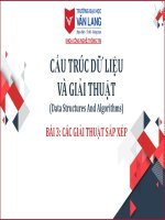 Bài giảng Cấu trúc dữ liệu và giải thuật: Chương 3 - Trường ĐH Văn Lang