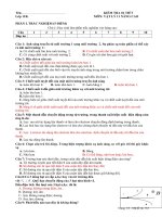 Câu 1: Ánh Sáng Truyền Từ Môi Trường 1 Sang Môi Trường  2