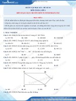 ĐỀ THI MÔN TOÁN LỚP 4 HK1