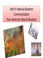 Communication your views on natural diasters