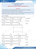 ĐỀ THI MÔN TOÁN LỚP 4 HK1