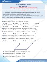 ĐỀ THI MÔN TOÁN LỚP 4 HK1