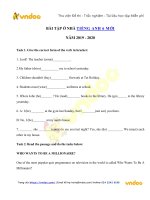 Phiếu bài tập ở nhà tiếng anh lớp 6 trong thời gian nghỉ dịch   ngày 2004   vndoc com