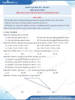 ĐỀ THI MÔN TOÁN LỚP 4 HK1