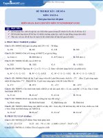 ĐỀ THI MÔN TOÁN HK1 LỚP 6