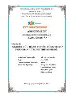 Nghiên cứu hành vi tiêu dùng về sản phẩm bánh trung thu kinh đô