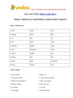 Phiếu bài tập ở nhà tiếng anh lớp 2 trong thời gian nghỉ dịch   ngày 2003   vndoc com