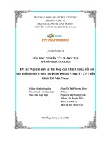 Nghiên cứu sự hài lòng của khách hàng đối với sản phẩm bánh trung thu kinh đô của công ty cổ phần kinh đô việt nam