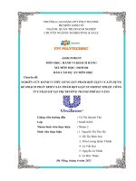 Nghiên cứu hành vi tiêu dùng sản phẩm bột giặt và xây dựng kế hoạch phát triển sản phẩm bột giặt sunshine thuộc công ty unilever tại thị trường thành phố đà nẵng