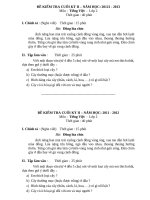 Đề Kiểm Tra Giữa Kỳ Ii – Năm Học: 2009 - 2010