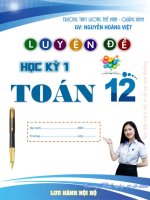 Luyện đề học kì 1 môn toán lớp 12