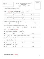 Câu  1 : ( 1 Đ ) Cho 7 Phân Số Sau :    ;    ;   ;   ;   ;   ;