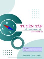Tuyển tập đề thi học kỳ 1 môn Toán 12 (Có đáp án)