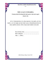 Tiểu luận tình huống chuyên viên xử lý tình huống của ông hoàng văn kiên, ấp tân thới 1, xã tân hiệp, huyện phú giáo, tỉnh bình dươngvề việc không được công nhận hộ nghèo năm 2019