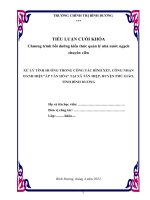 Tiểu luận chuyên viên xử lý tình huống trong công tác bình xét, công nhận danh hiệu “ấp văn hóa” tại xã tân hiệp, huyện phú giáo, tỉnh bình dương