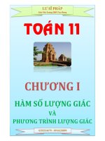Tài liệu môn Toán lớp 11 Chương 1  Hàm số lượng giác và phương trình lượng giác
