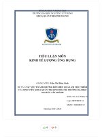 Đề tài các yếu tố ảnh hưởng đến hiệu quả làm việc nhóm của sinh viên khoa quản trị kinh doanh, trường đại học nguyễn tất thành