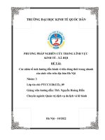 Các nhân tố ảnh hưởng đến hành vi tiêu dùng thời trang nhanh của sinh viên trên địa bàn Hà Nội