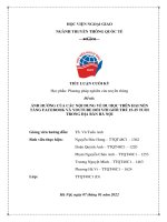 Ảnh hưởng của các nội dung về du học trên hai nền tảng facebook và youtube đối với giới trẻ 15 25 tuổi trong địa bàn hà nội